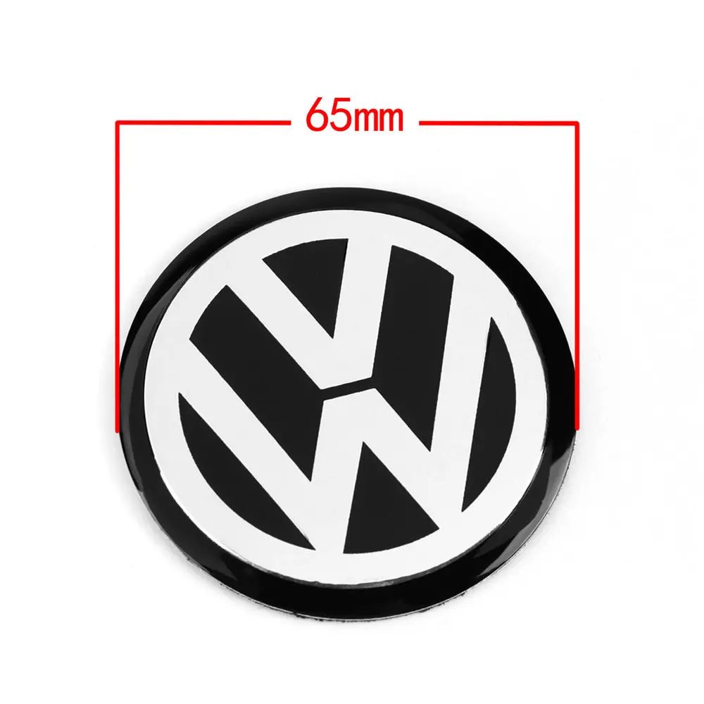 65mm 4Pcs Wheel Center Hub Caps Blue /& Chrome Fit Vw Car Emblems Logo Badge