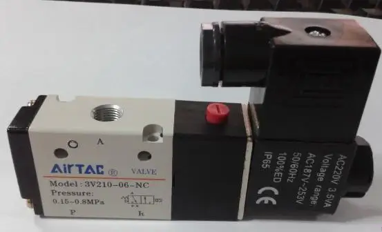

Free Shipping Pneumatic 1/8" Solenoid Valve 3 Way 2 Postion Air Control Valve 3V210-06 , 12V 24V DC 110V 220V AC
