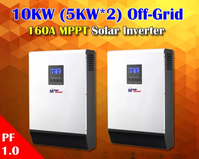 10kw 48vdc Solar inverter 230vac + 80A MPPT solar charger + battery