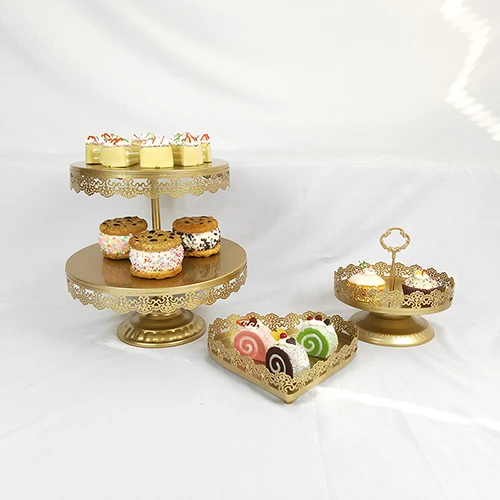 Золотой белый торт стенд Свадебный кекс стенд набор стеклянный купол Кристалл конфеты бар инструменты для украшения торта Формы для выпечки Набор 3-19 шт - Цвет: 3pcs gold