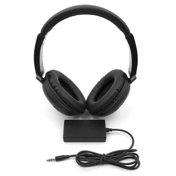 

FM Wireless Headphones 3.5mm Wired Headsets Over-Ear Music Earphones AUX Transmitter w/ Mic FM Radio for TV PC Phones MP3 Player
