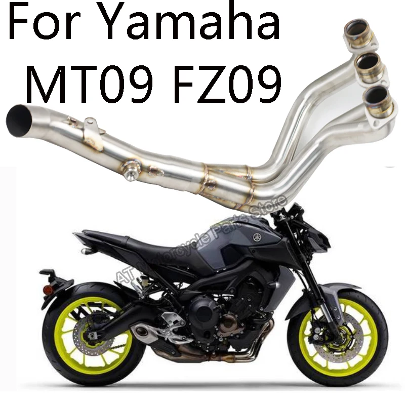 

Motorcycle Front Pipe Exhaust Muffler Modified Scooter Exhaust Tube Slip on Full System For Yamaha MT09 MT-09 FZ09 Escape Moto