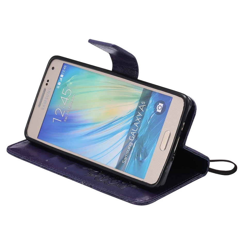 Fundas для Samsung galaxy A5 2015 чехол Роскошный 3D с рельефным цветочным орнаментом