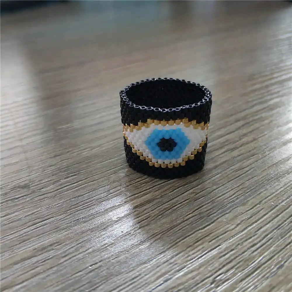 Go2boho кольца от сглаза MIYUKI кольцо для мужчин и женщин ювелирные изделия Лето Anillos Турецкий Дурной глаз кольцо Anillos Mujer ручной работы ткацкий станок подарок