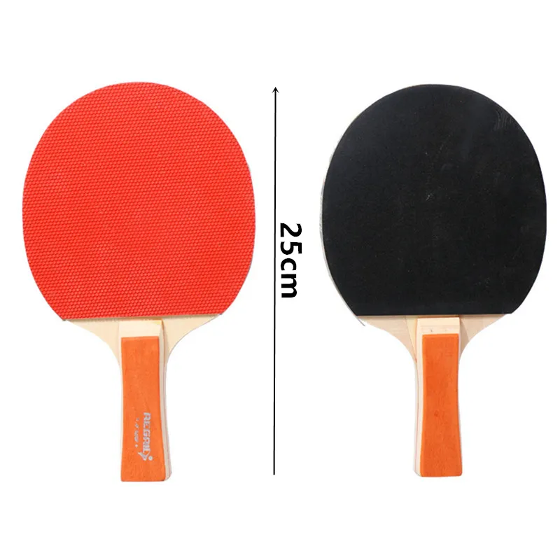 2Pcs Professional Table Tennis Rackets Ping Pong Paddle Training Bat Set with 3 Balls