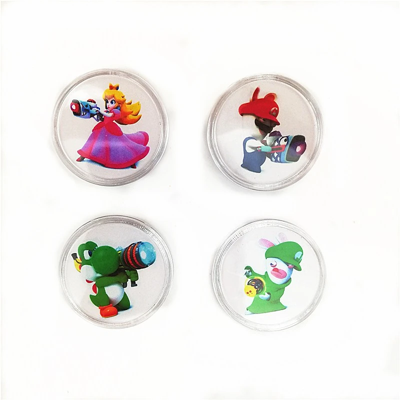 4Pcs Mario Rabbids Sun Warrior Sloaire NFC карта и модель Amiibo фигурка ПВХ Коллекция NFC монетница ДЛЯ NS Switch Dark Souls - Цвет: 4Pcs Mario Rabbids