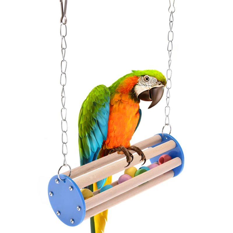 Pet Bird Chew Toys Stand Parrot Ringer ringtone Hanging Swing Cage Toy For Cockatiel Parakeet Supplies | Дом и сад