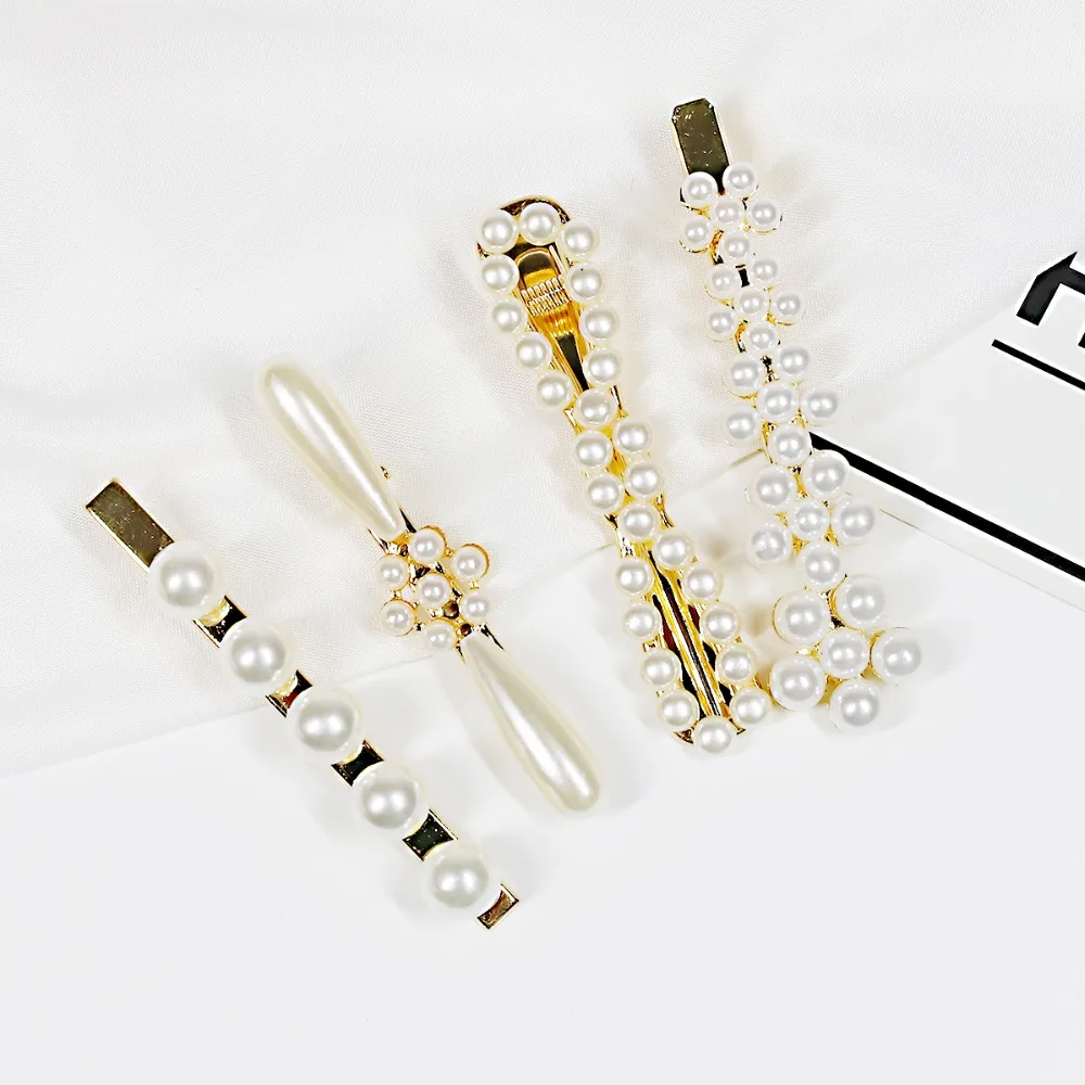 

New Fashion Butterfly Pearl Hair Clip Rhinestone Snap Hairpins for Girls Hair Styling Accessories Korean Bobby Pins Barrette