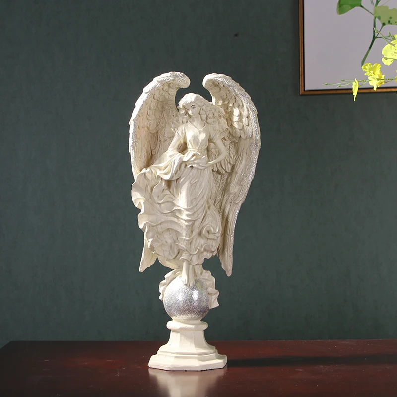 Статуэтки ангела в стиле ретро, богиня Виктории, Художественная Скульптура, украшение для дома R814