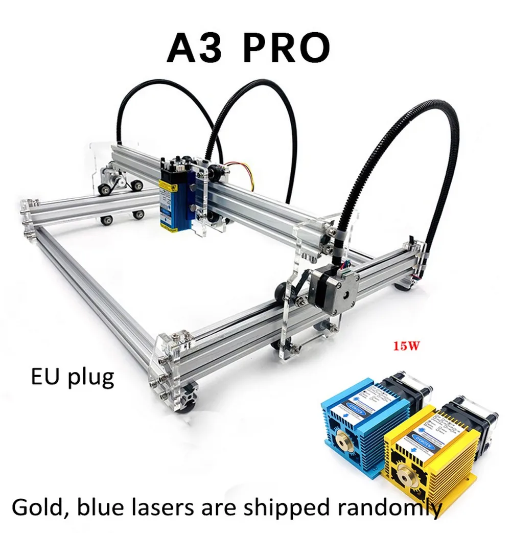 Мини-станок для лазерной резки A3 Pro 500WM/5500wm/5500 mw/15 w DIY лазерная машина лазерная гравировка древесины резка CNC лазерный принтер