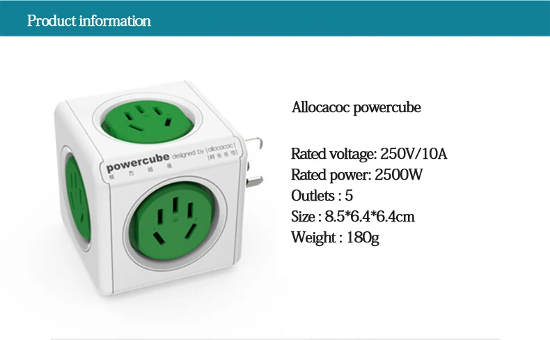 Allocacoc блок питания для Австралии, розетка-удлинитель, штепсельная вилка АС, зарядное устройство, стандарт зарядки 10А, 250 В, 2500 Вт, для умного дома