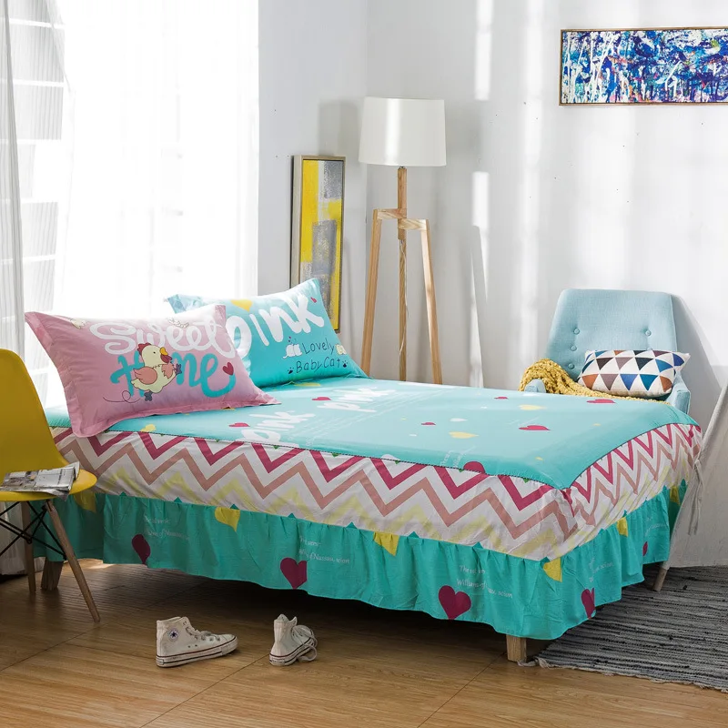 bedspread-23 1pc New Cotton Bespread Fashion Soft Comfortable Bed Skirt Non-slip Queen King Size Fitted Bed Sheet - Цвет: bedspread-23