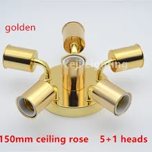 150 мм потолок поднялся навес с несколькими E27 керамические винт патроны локоть держатель для люстры подвесные лампы светодиодные лампы свет