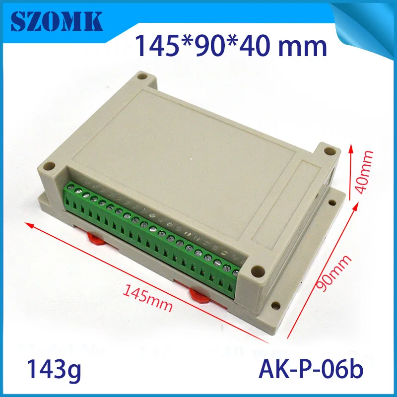 plastic din rail enclosure box junction housing abs control enclosure szomk din boxes power supply distribution project case   (8)