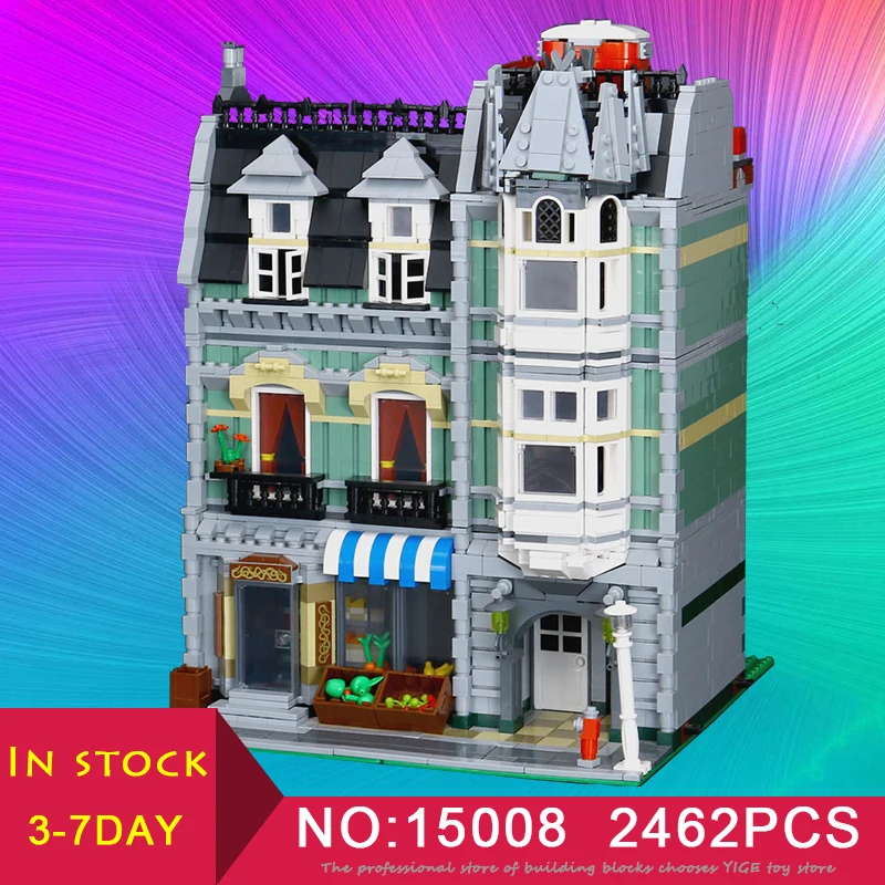 

LEPIN 15008 Street Series Green Grocer Emporium 2462Pcs Compatible LegoINglys 10185 Building Blocks Kid Bricks Toys Gift