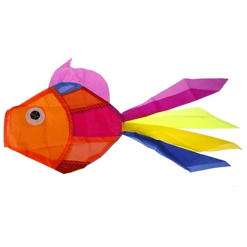 

Rainbow Fish Kite Nylon Ripstop Toys Flying Beach Fun Kite Windsock Outdoor Garden Decor Kids Line Laundry Toys