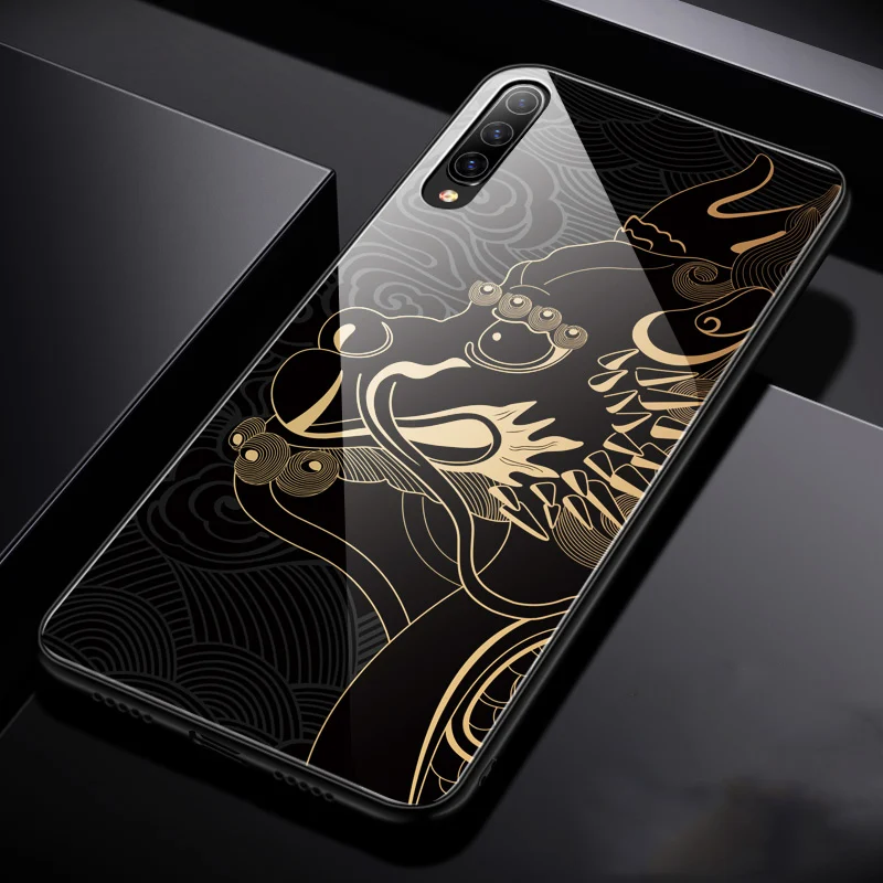 Color A Чехол s для Xiaomi mi 9 9 SE, закаленное стекло, чехол, анти-шок, HD, Рисунок дракона, чехол для Xiaomi mi 9 9SE mi 9SE, чехол, Fundas Caphina - Цвет: Color A