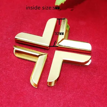 

Yellow/Gold Color Book Scrapbooking Albums Menus Corner Protectors Metal Corners For Books,Antique Style,32mm,4PCs