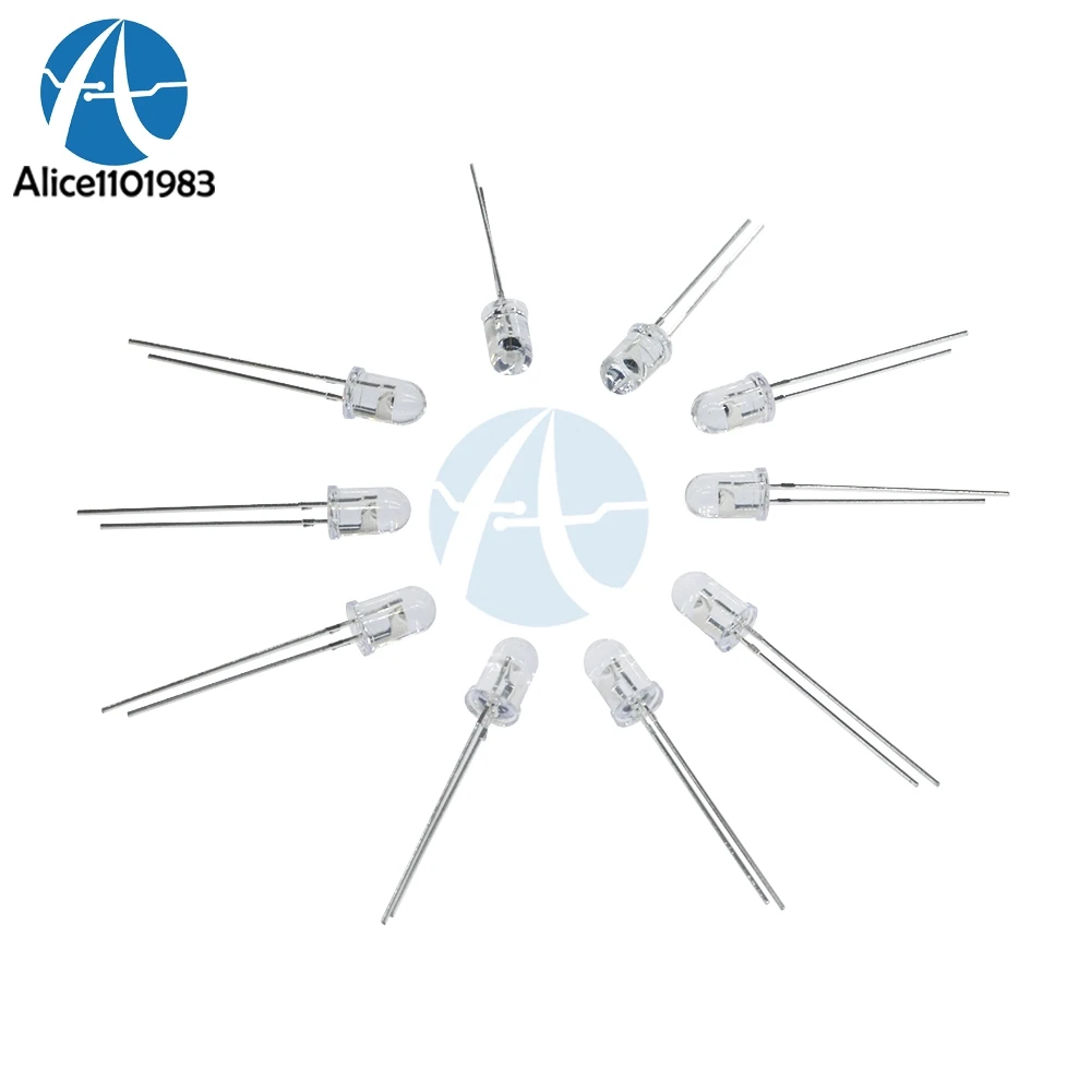 50Pcs 5mm 850nm IR infrared LED Lamp