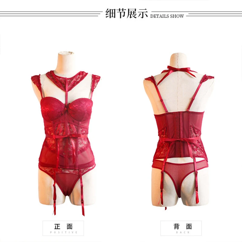 Black/Red New Arrival Fashion Lady Lingerie Lace Bow Sexy Flower Romantic Nightgowns Erotic Temptation Bedroom Slips Set 2018 Black/Red New Arrival Fashion Lady Lingerie Lace Bow Sexy Flower Romantic Nightgowns Erotic Temptation Bedroom Slips Set 2018