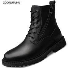 2019 winter military boots men genuine leather black casual men's shoes work or snow plus size shoe boot man army boots for men цена 2019 winter military boots men genuine leather black casual men's shoes work or snow plus size shoe boot man army boots for men цены онлайн