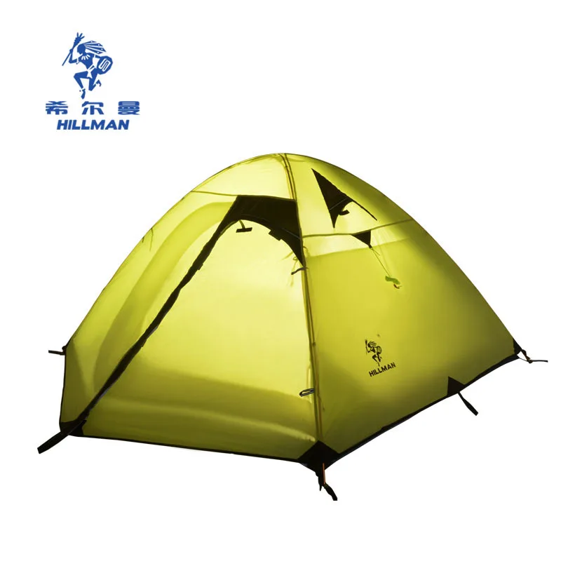 

Hillman outdoor double layer anti-rain camping Mountaineering Tent 2-3persons aluminum pole high garde travel tent