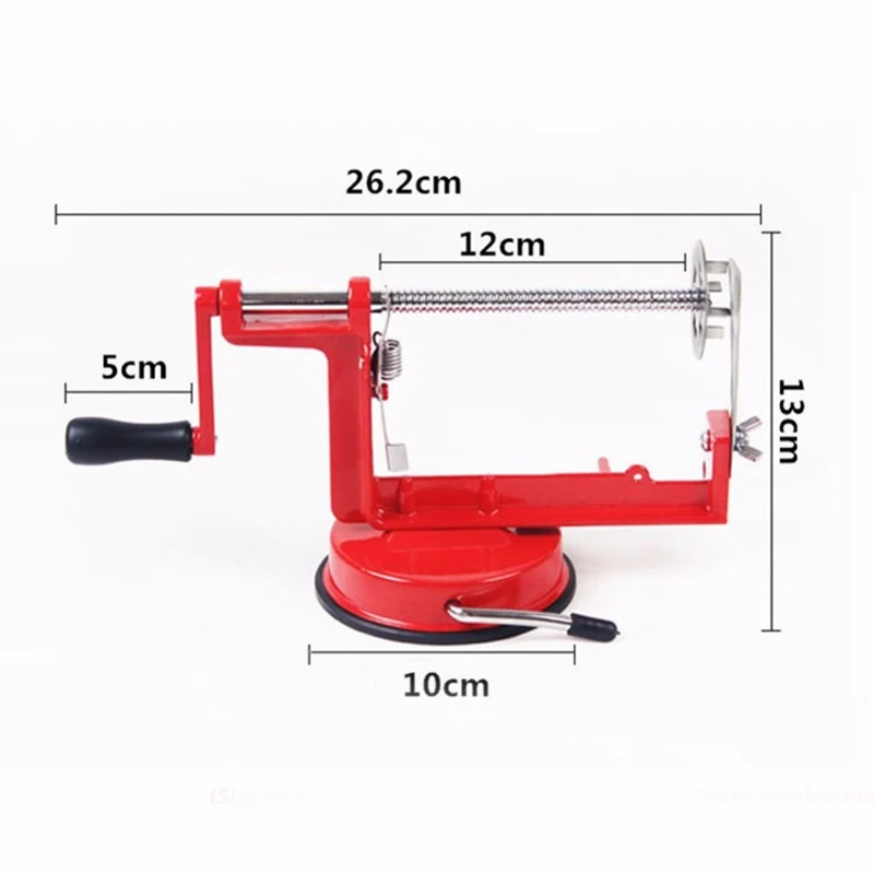 Картофель твист слайсер из нержавеющей стали кухонные аксессуары спиральный чип слайсер ручной резки красный металл