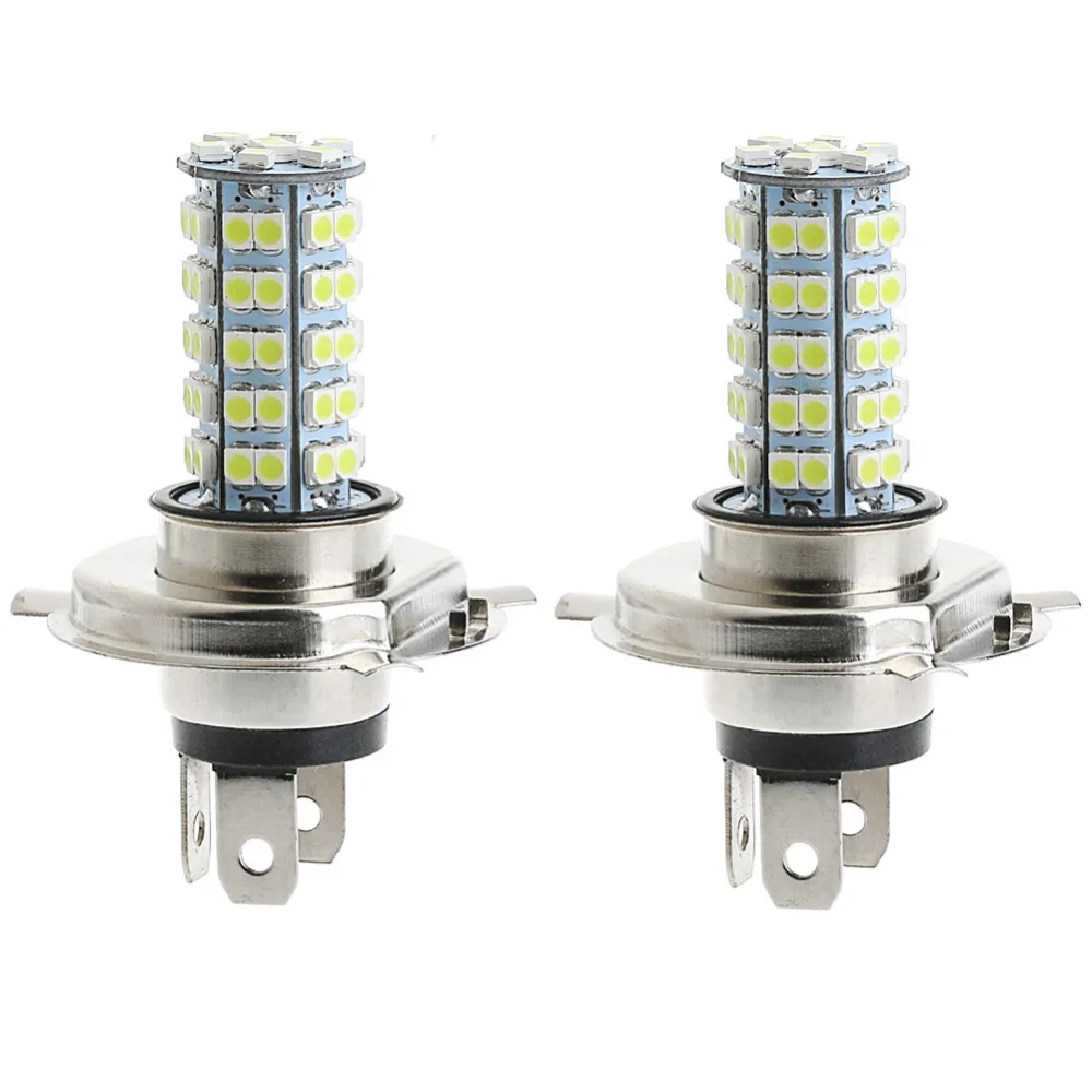 

2 x H4 3528 68SMD 6500K 310Lumen Car Auto Fog Light Bulb Headlight Lamp DC 12V