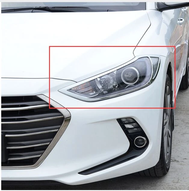 Chrome Head Lamp Bumper Cover Garnish Molding D825 For HYUNDAI 2017-18Elantra AD Chrome Head Lamp Bumper Cover Garnish Molding D825 For HYUNDAI 2017-18Elantra AD