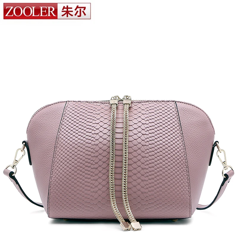 HOT ZOOLER genuine font b leather b font bag brands women bag 2016 new serpentine pattern