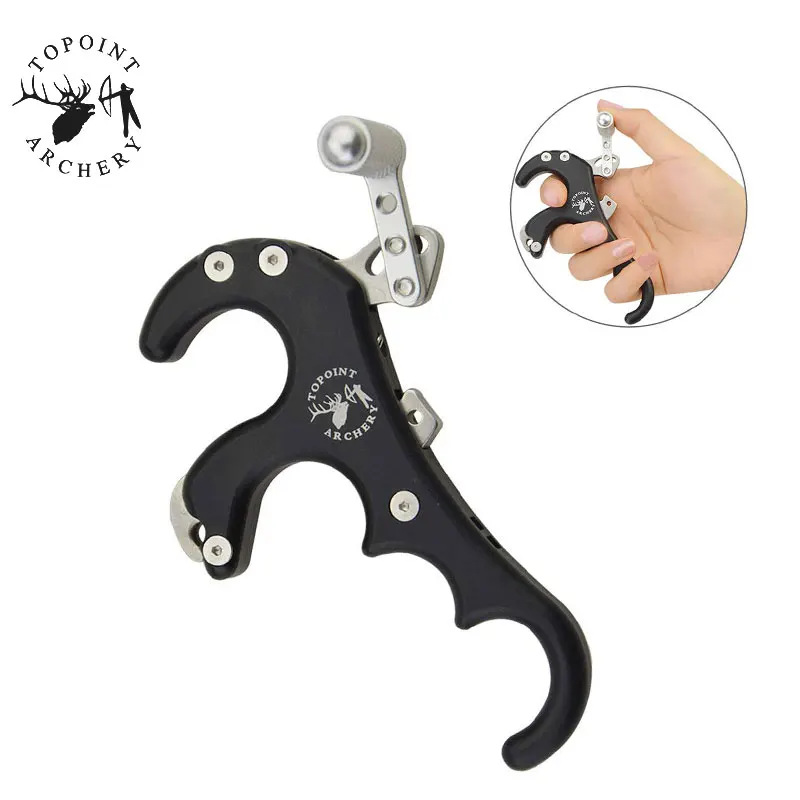 

1pc Archery Compound Bow Release 4Finger Release Aid Automatic Caliper Release Compound Bow Outdoor Sports Shooting Accessories
