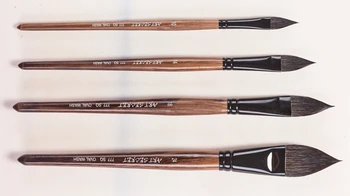 

777SQOVAL high quality squirrel hair oak wooden handle Watercolor Paint Brushes Artistic Art Supplies Brush pen for drawing