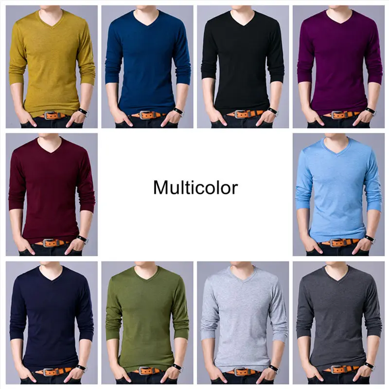 Goedkoop Coodrony Merk Trui Heren Truien Pull Homme Streetwear Klassieke Toevallige V hals Trui Mannen Herfst Winter Wollen Truien 91054