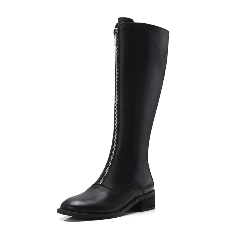 

LOVEXSS Woman Autumn Winter Zipper Ankle Boots Fashion Plus Size 34 39 Martin Boots Black Red High Heeled Shoes 2018
