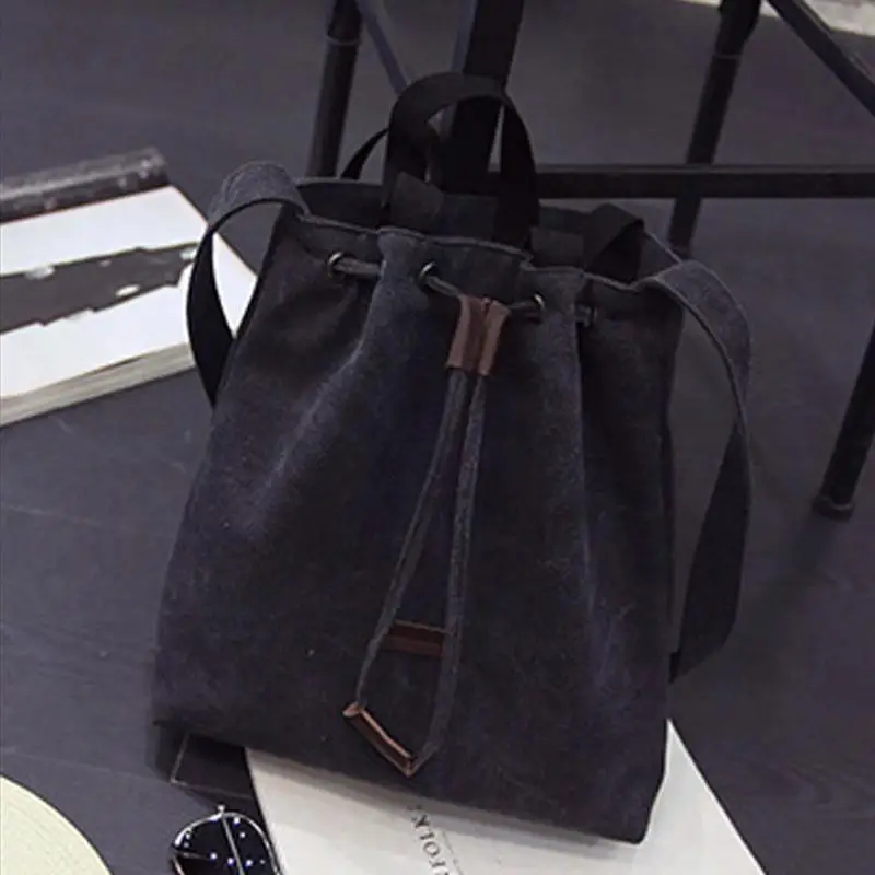 Холщовые сумки на плечо для женщин женские ручные повседневные большие черного и