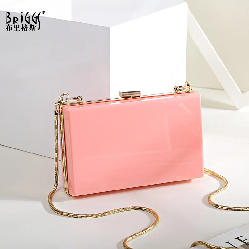 

Acrylic Box Bag Flap Bag for Women Acrylic Clip Evening Bag Ins Chain Luxury Women Handbag Banquet Party Purse Shoulder Bags sac