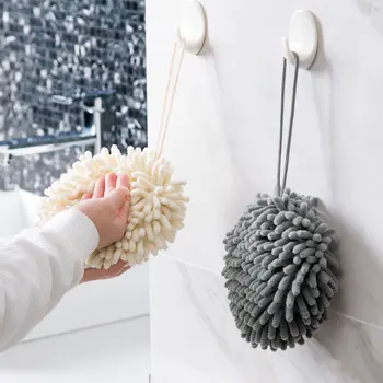 

Chenille Hand Towels Strong Absorption Kitchen Hanging Towels Cute Bath Wipe Towel Washcloths Kids Handkerchief