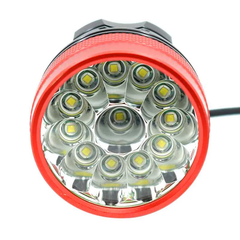 Top WasaFire 20000lm 12* XM-L T6 LED Bicycle Light Cycling Bike Light Headlight Flashlight Fishing Frontlight Frontlamp 3 Modes Lamp 1