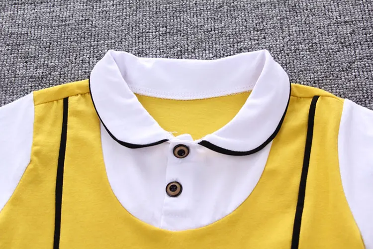 Verão de Algodão Conjuntos de Roupas de Bebê Festa de Aniversário T shirt plus Pant Conjuntos de Pano das Crianças 2019 Menino Infantil Formal 1 Ano Terno 7 Conjuntos de roupas