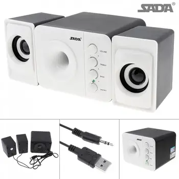 

D-205 Portable 3W USB2.0 Subwoofer Combination Speakers with 3.5mm Audio Plug and USB Power Plug for Desktop PC / Smartphone