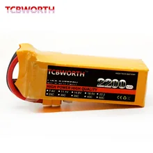 Tcbworth Липо 22.2 В 2200 мАч 40C Max 80C rc lipo батарея для Вертолет Самолет quadrotor Drone автомобиля RC литий-ионный тесто