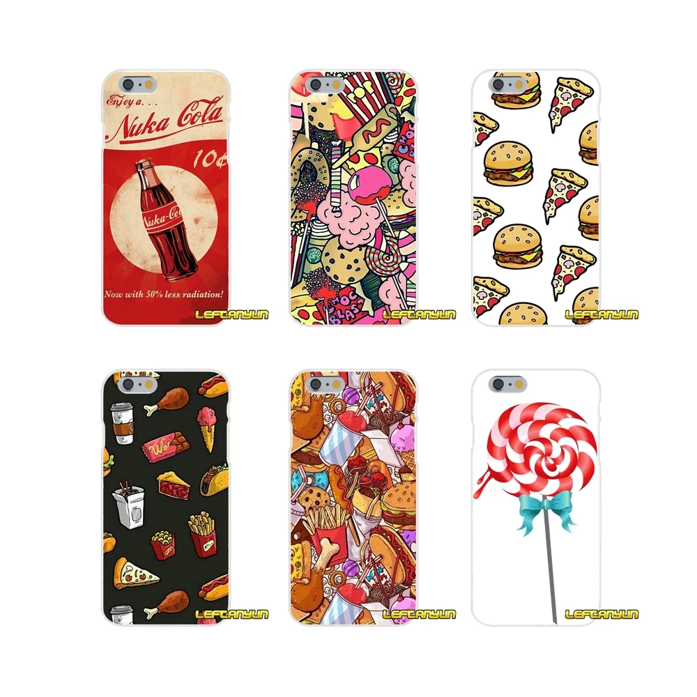 Для samsung Galaxy S3 S4 S5 мини S6 S7 край S8 плюс Примечание 2 3 4 5 вкусные Кока Burger Lollipop Мягкий
