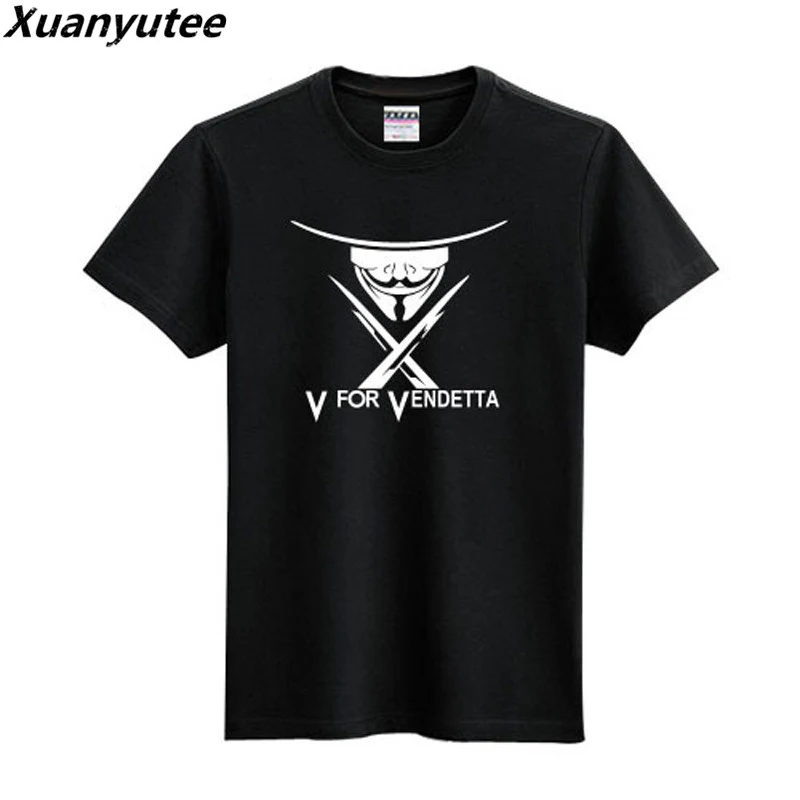 V For Vendatta Мужская футболка с изображением мастера фехтовальщика анархиста Homme Hacker
