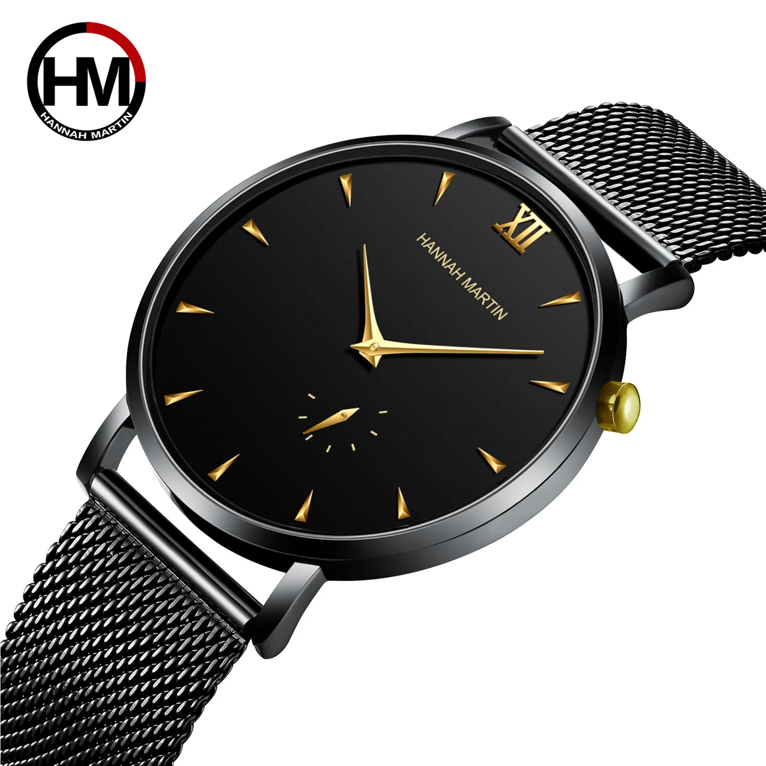 

Hot sale stainless steel fashion watch mesh with waterproof ultra-thin two men and women quartz watches