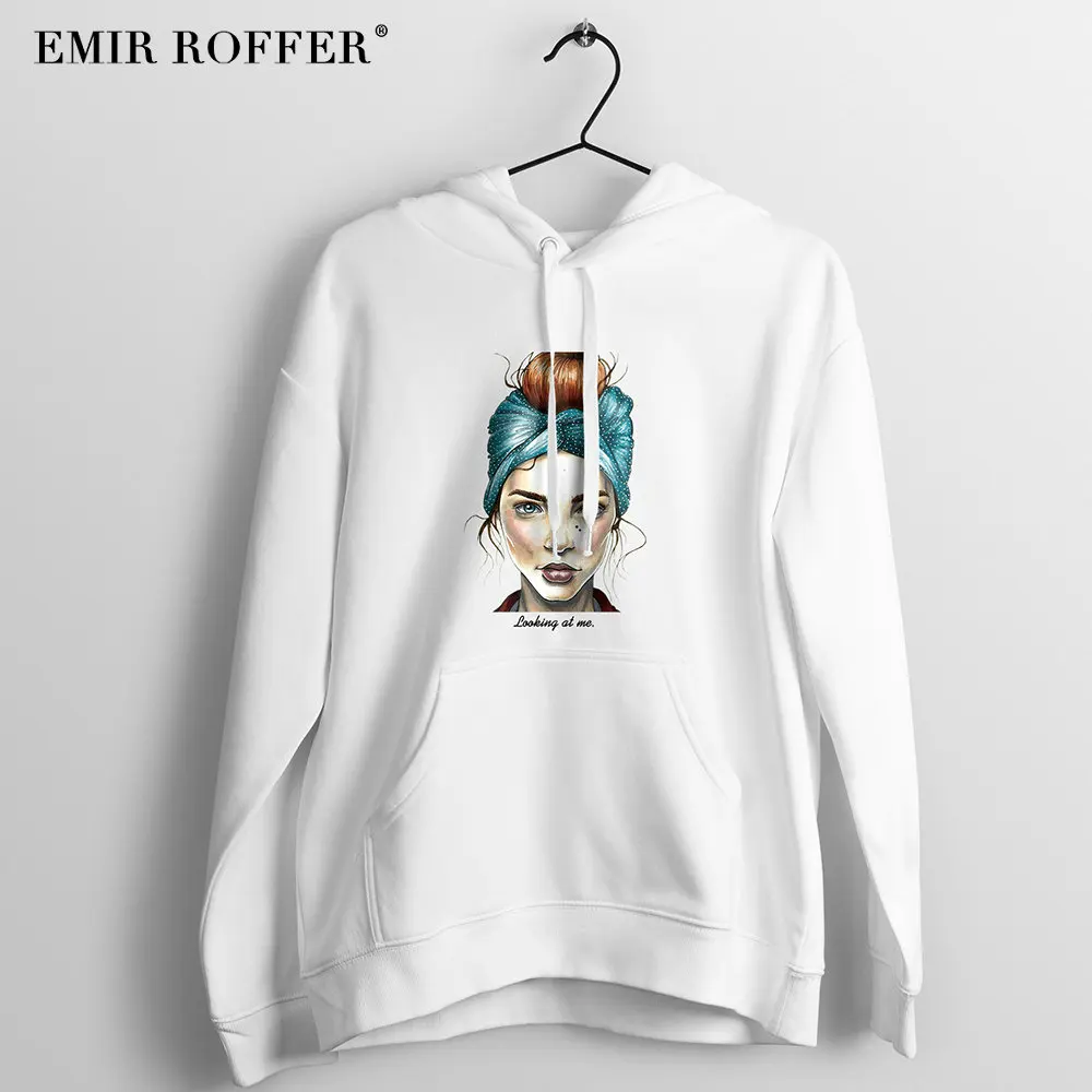 EMIR ROFFER 2018 модная уличная одежда Харадзюку толстовки женские большие размеры с