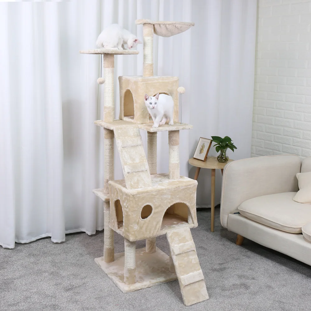 Домашняя, кошачий альпинистский каркас, большая кошка, поцарапанная игрушка, кошачий домик, дерево, мебель для питомцев, поцарапанное деревянное дерево, кошка, прыжок, лестница