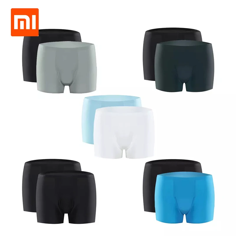 

Newest Xiaomi YouPin Cotton Smith Modal Comfortable Boxer Briefs 5 Color Light and breathable Air sense underwear 2 pieces