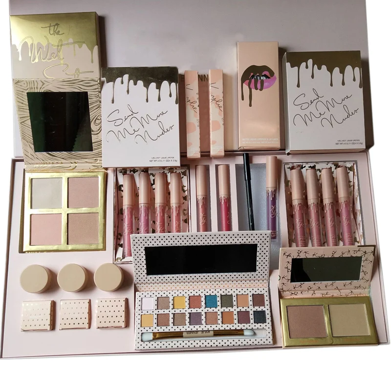 

Brand Jenner Bundle Makeup Maquiagem Profissional Completa Shimmer Matte Highligter Eyeshadow Palette Sombra Cosmetics Set
