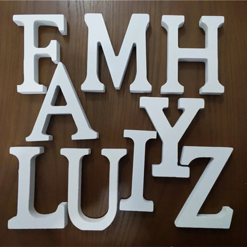 1pc White Wooden Abc Letters English Alphabet Word Personalised Name Design Art Craft Free Standing Heart Wedding Home Decor Figurines Miniatures Aliexpress