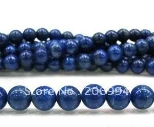 

Wholesale 6mm Blue Egyptian Lazuli Lapis Round Loose Beads 15" 3pc/lot fashion jewelry